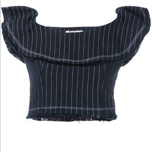 NWT Alexander Wang Pinstriped Crop Top